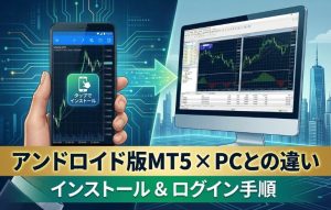 アンドロイド版MT5のPCとの違い＆インストール・ログイン手順【画像付】